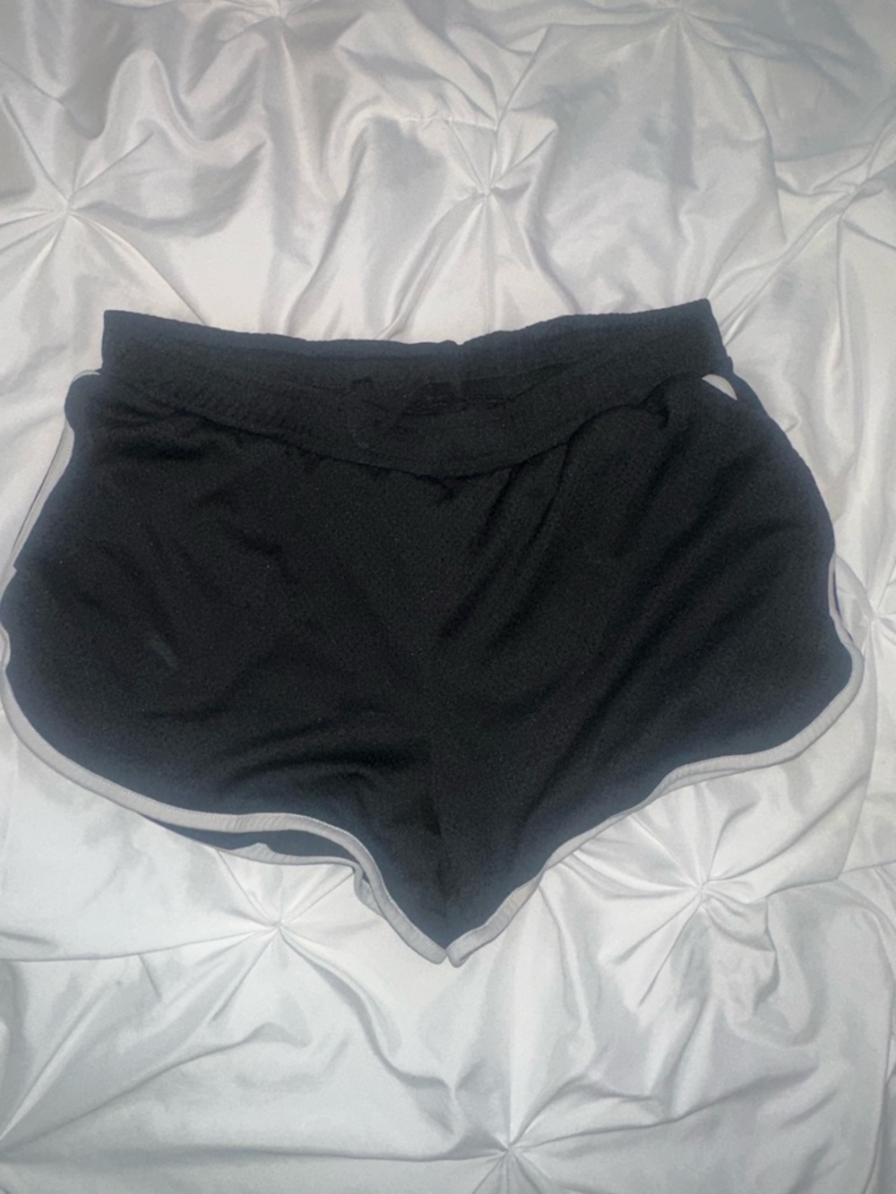 Old Navy Black Athletic Dolphin Shorts with White Trim